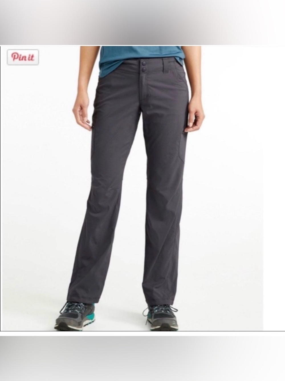 LL Bean 6 Vista Trekking No-Fly Zone Pant Granite Womens  4 Hiking Outdoor B14